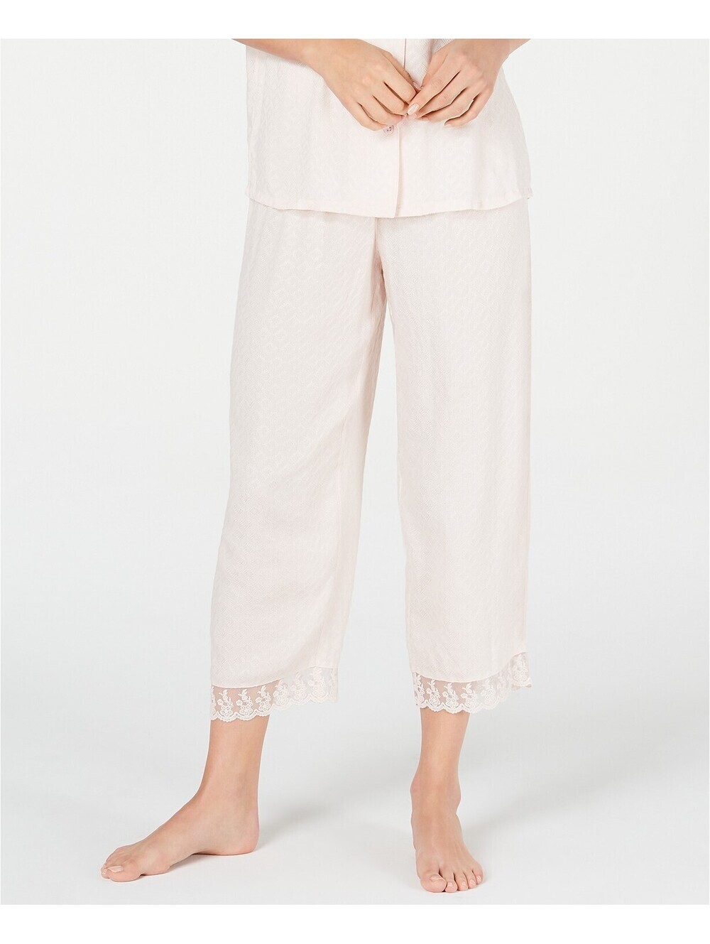Charter Club Womens Lace-Trim Cropped Pajama Pants Size 2XL